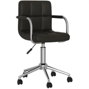 Comparateur de prix : vidaXL Chaise pivotante de salle à manger Noir Similicuir