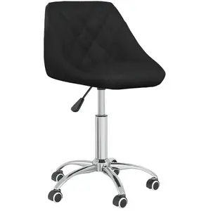vidaXL Chaise pivotante de salle à manger Noir Similicuir pas cher
