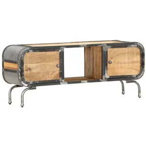 vidaXL Meuble TV 110x30x42 cm Bois massif de manguier pas cher