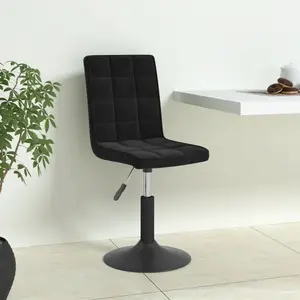 vidaXL Chaises pivotantes à manger lot de 4 noir velours pas cher