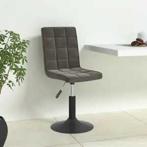 vidaXL Chaises pivotantes à manger lot de 4 gris foncé velours pas cher