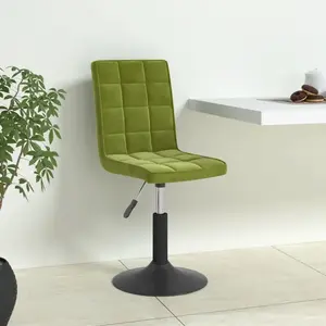 vidaXL Chaises pivotantes à manger lot de 4 vert clair velours pas cher