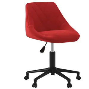 vidaXL Chaise pivotante de salle à manger Rouge bordeaux Velours pas cher