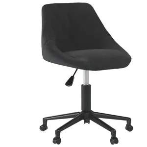 Comparateur de prix : vidaXL Chaise pivotante de salle à manger Noir Velours