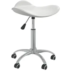 Comparateur de prix : vidaXL Chaise pivotante de salle à manger Blanc Similicuir