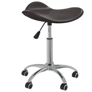 vidaXL Chaise de bureau Marron Similicuir pas cher