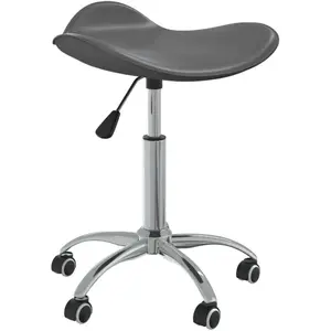 vidaXL Chaise de bureau Gris Similicuir pas cher