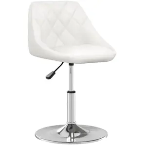 vidaXL Tabouret de bar Blanc Similicuir pas cher
