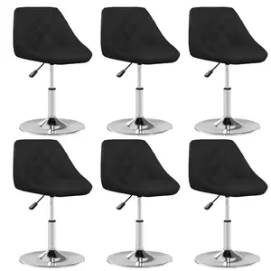 vidaXL Chaises à manger lot de 6 noir similicuir pas cher