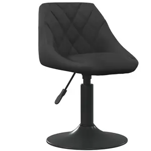 vidaXL Chaise de salle à manger Noir Velours pas cher