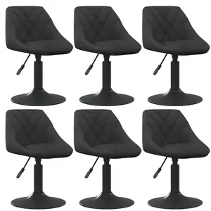 Comparateur de prix : vidaXL Chaises pivotantes à manger lot de 6 noir velours