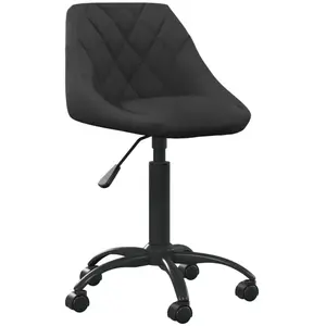 vidaXL Chaise de bureau Noir Velours pas cher