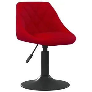 vidaXL Chaise de salle à manger Rouge bordeaux Velours pas cher