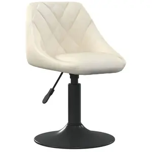 Comparateur de prix : vidaXL Chaise de salle à manger Crème Velours