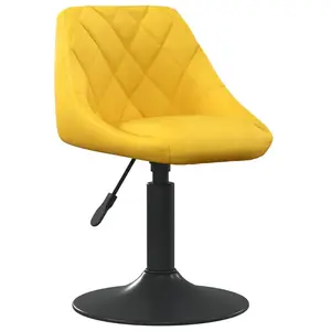 Non communiqué vidaXL Chaise de salle à manger Jaune moutarde Velours pas cher