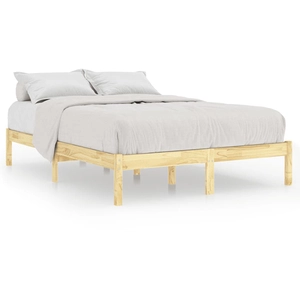 vidaXL Cadre de lit bois de pin massif 140x190 cm pas cher