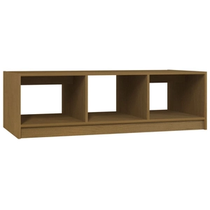 vidaXL Table basse Marron miel 110x50x34 cm Bois de pin massif pas cher