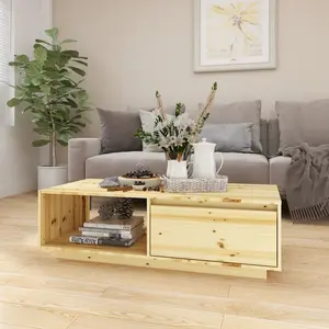 vidaXL Table basse 110x50x33,5 cm Bois de sapin massif pas cher