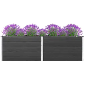 Comparateur de prix : vidaXL Lit surélevé de jardin 200x50x91 cm WPC Gris