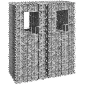 vidaXL Poteaux à panier de gabion 2 pcs 40x40x100 cm Fer
