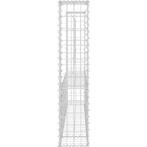 vidaXL Panier de gabion en forme de U avec 6 poteaux Fer 620x20x100 cm pas cher