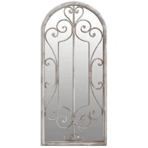 Comparateur de prix : vidaXL Miroir de jardin Sable 100x45cm Fer pour utilisation extérieure