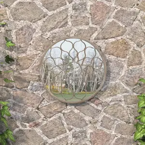 Comparateur de prix : vidaXL Miroir de jardin Sable 40x3 cm Fer Rond utilisation extérieure