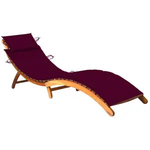 Comparateur de prix : vidaXL Chaise longue de jardin avec coussin Bois d'acacia solide