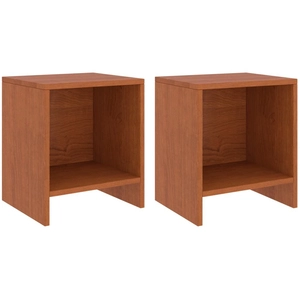 vidaXL Tables de chevet 2pcs Marron miel 35x30x40cm Bois de pin massif pas cher