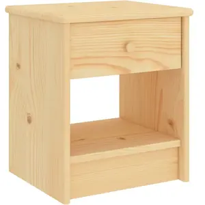 vidaXL Vidaxl Table De Chevet Naturel 35x30x40 Cm Bois De Pin Massif pas cher