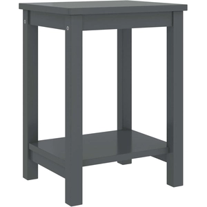 vidaXL Table de chevet Gris foncé 35x30x47 cm Bois de pin massif pas cher