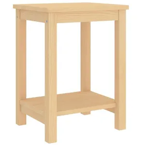 vidaXL Table de chevet naturel 35x30x47 cm bois de pin massif pas cher
