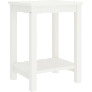 vidaXL Table de chevet blanc 35x30x47 cm bois de pin massif pas cher