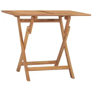 vidaXL Table à dîner pliable de jardin 90x60x75 cm Bois de teck solide pas cher