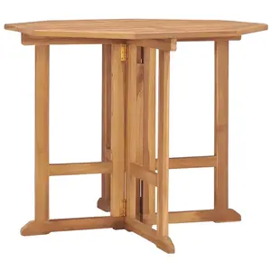 vidaXL Table à dîner pliable de jardin 90x90x75 cm Bois de teck solide pas cher