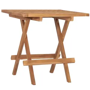 vidaXL Table pliable de jardin 50x50x50 cm Bois de teck solide pas cher