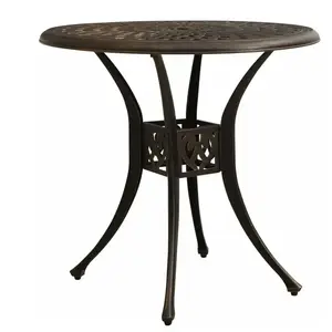 vidaXL Table de jardin Bronze 78x78x72 cm Aluminium coulé pas cher