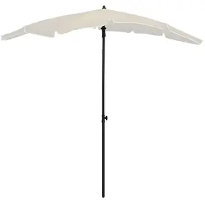 Comparateur de prix : vidaXL Parasol de jardin avec mât 200x130 cm Sable
