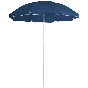 Comparateur de prix : vidaXL Parasol de jardin avec mât en acier bleu 180 cm