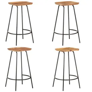 Comparateur de prix : vidaXL Tabourets de bar lot de 4 bois d'acacia solide