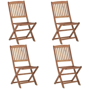 vidaXL Chaises pliables d'extérieur 4 pcs Bois d'acacia solide pas cher
