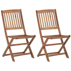 vidaXL Vidaxl Chaises Pliables D'extérieur Lot De 2 Bois D'acacia Solide pas cher