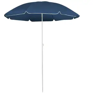 Comparateur de prix : vidaXL Parasol de jardin avec mât en acier bleu 180 cm