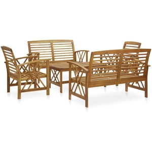 vidaXL Salon de jardin 5 pcs Bois d'acacia solide pas cher