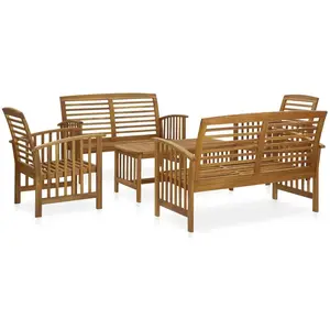 vidaXL Salon de jardin 5 pcs Bois d'acacia solide pas cher