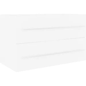 vidaXL Vidaxl Armoire D'évier Blanc 80x38,5x48 Cm Bois D¿Ingénierie pas cher