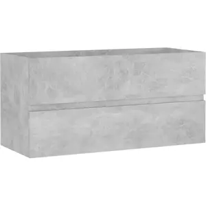 Comparateur de prix : vidaXL Armoire d'évier Gris béton 90x38,5x45 cm Aggloméré