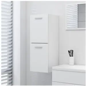 Comparateur de prix : vidaXL Armoire de salle de bain Blanc 30x30x80 cm Aggloméré