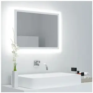 Comparateur de prix : vidaXL Miroir à LED de salle de bain Blanc 60x8,5x37 cm Acrylique