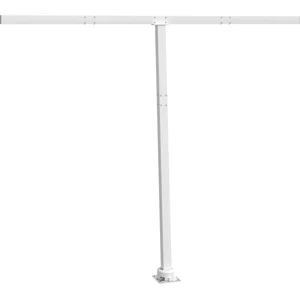 Comparateur de prix : vidaXL Jeu de poteaux d'auvent blanc 300x245 cm fer